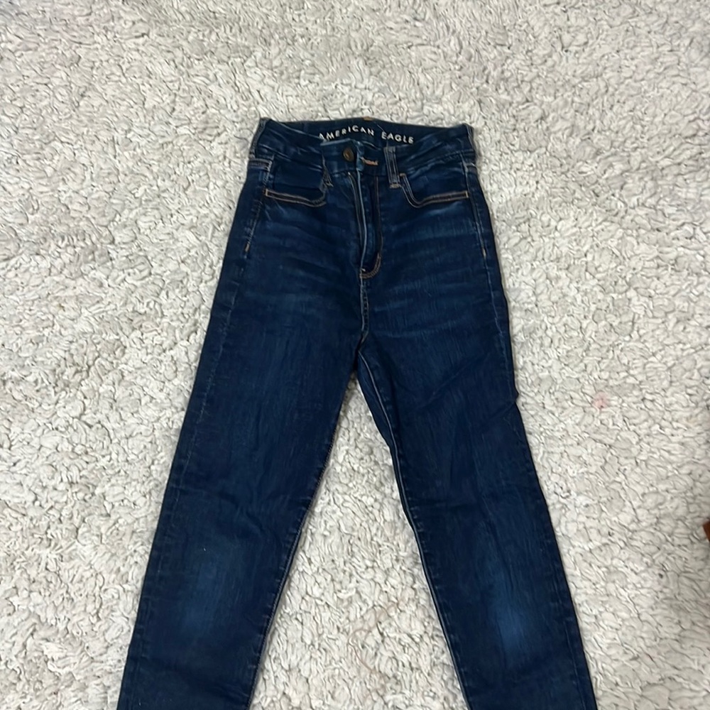 American eagle dark blue skinny jeans